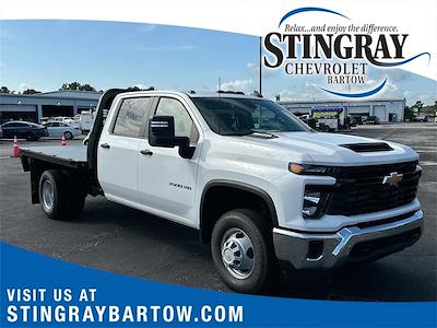 New 2025 Chevrolet Silverado 3500 Work Truck Crew Cab 4WD 9' 6" Knapheide Steel Flatbed Truck with Gooseneck Hitch for sale #SF149969 - photo 1