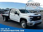 New 2025 Chevrolet Silverado 3500 Work Truck Crew Cab 4WD 9' 6" Knapheide Steel Flatbed Truck with Gooseneck Hitch for sale #SF149969 - photo 1