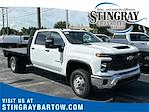 New 2025 Chevrolet Silverado 3500 Work Truck Crew Cab 4WD 9' 6" Knapheide Steel Flatbed Truck with Gooseneck Hitch for sale #SF332757 - photo 1