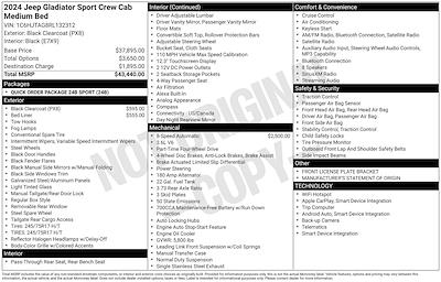 Used 2024 Jeep Gladiator Sport Crew Cab for sale #CP01211 - photo 2