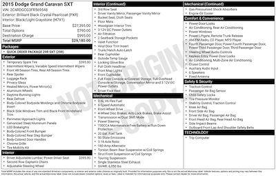 Used 2015 Dodge Grand Caravan SXT Minivan for sale #2890A - photo 1