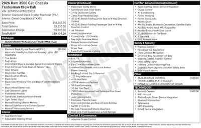New 2026 Ram 3500 Crew Cab 60 CA Cab Chassis for sale #3596 - photo 1