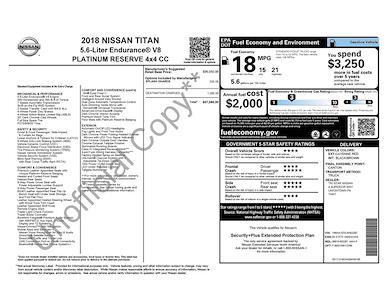 Used 2018 Nissan Titan Platinum Reserve Crew Cab for sale #P1225B - photo 1