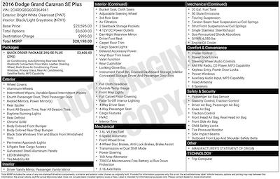Used 2016 Dodge Grand Caravan SE Minivan for sale #P1314 - photo 1