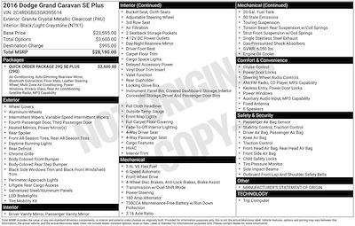 Used 2016 Dodge Grand Caravan SE Minivan for sale #P1316 - photo 1