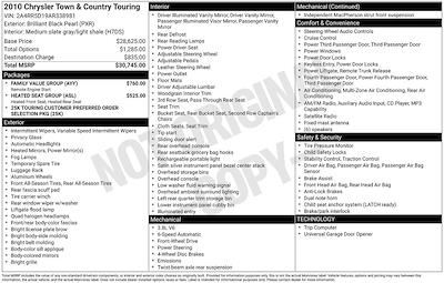 Used 2010 Chrysler Town and Country Touring Minivan for sale #P1340A - photo 1