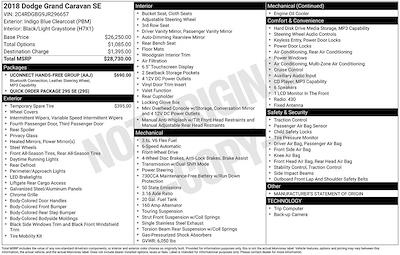 Used 2018 Dodge Grand Caravan SE Minivan for sale #P1365 - photo 1