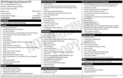 Used 2019 Dodge Grand Caravan GT Minivan for sale #P1389B - photo 1