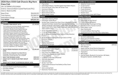 2026 Ram 5500 Crew Cab DRW 4WD Cab Chassis for sale #TG239856 - photo 1