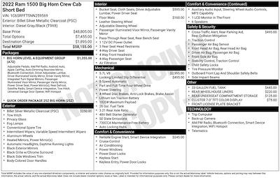2022 Ram 1500 Crew Cab 4WD Pickup for sale #CP02730 - photo 2