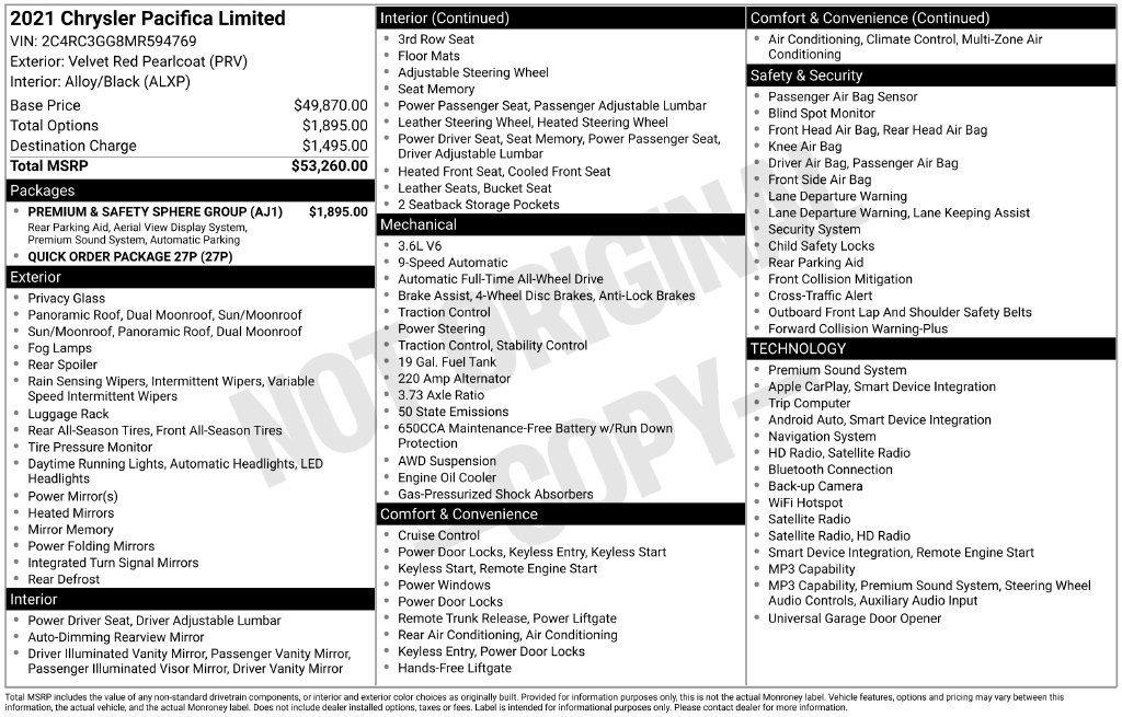 Used 2021 Chrysler Pacifica - photo 2