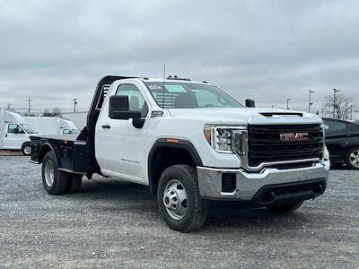 New 2023 GMC Sierra 3500 Pro DRW Regular Cab 4WD Bedrock Flatbed Truck for sale #FT211996 - photo 1