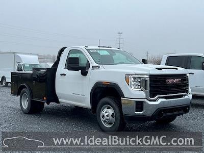 New 2023 GMC Sierra 3500 Pro DRW Regular Cab 4WD Bedrock Flatbed Truck for sale #FT212346 - photo 1