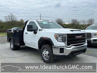 New 2023 GMC Sierra 3500 Pro DRW Regular Cab 4WD Bedrock Flatbed Truck for sale #FT213246 - photo 1