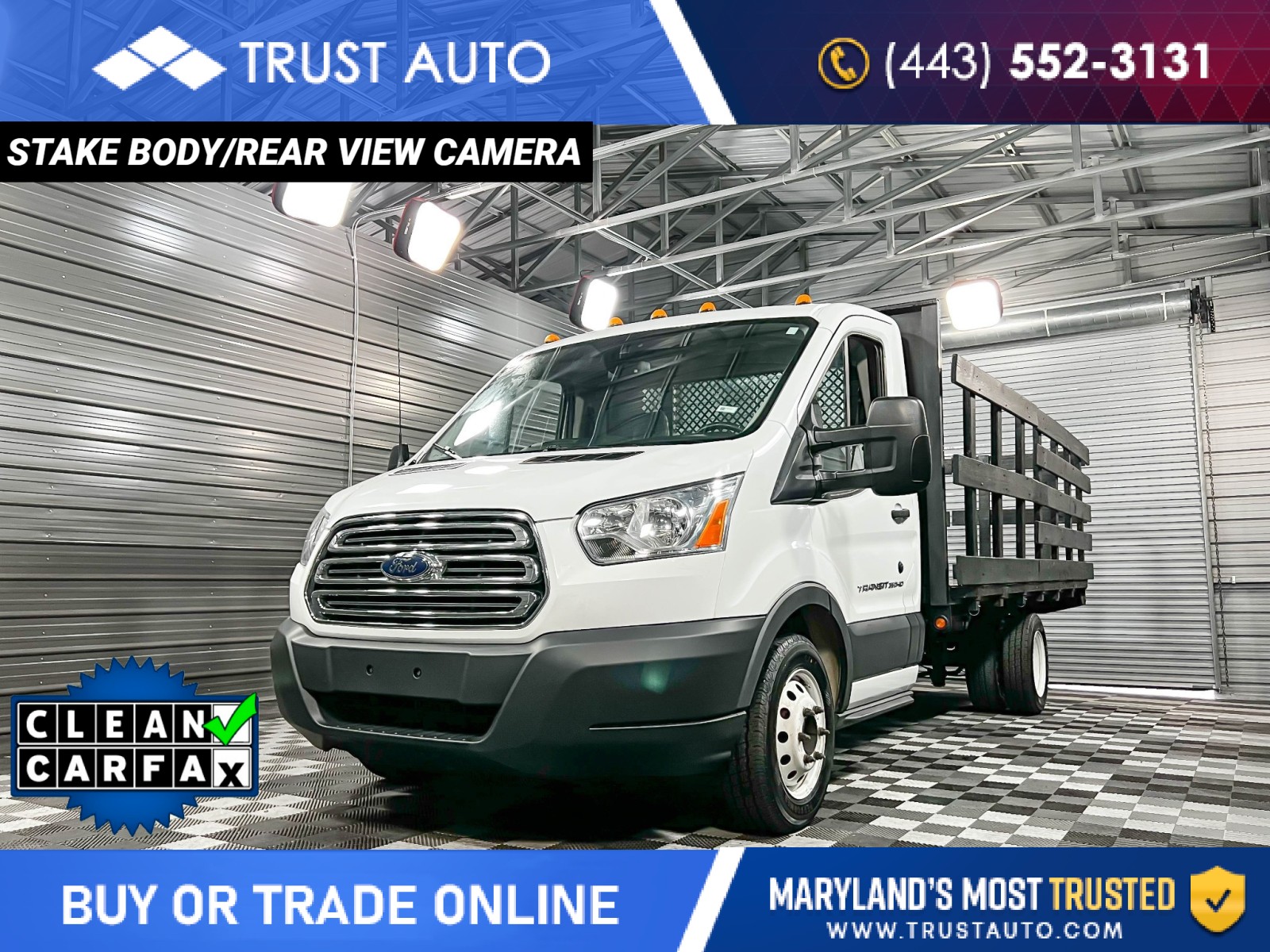 Used 2018 Ford Transit 350 HD Stake Bed for sale in Sykesville, MD