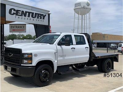 Used 2023 Chevrolet Silverado 5500 Crew Cab 9' Bedrock Flatbed Truck with Gooseneck Hitch for sale #51304 - photo 1