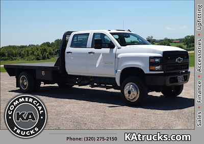 Used 2022 Chevrolet Silverado 5500 Crew Cab 4x4 11' Bedrock Steel Flatbed Truck for sale #534958 - photo 1
