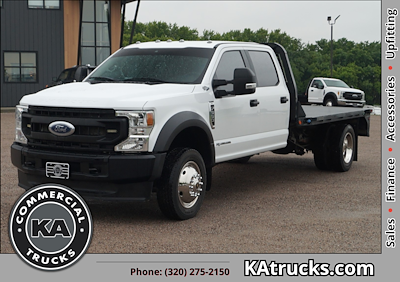 Used 2022 Ford F-550 XL Crew Cab 4x4 11' Bedrock Steel Flatbed Truck for sale #E70415 - photo 1