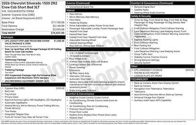 New 2026 Chevrolet Silverado 1500 ZR2 Crew Cab for sale #CH26302 - photo 1