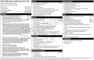 Used 2021 GMC Savana 2500 - photo 1