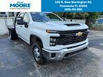 New 2025 Chevrolet Silverado 3500 Work Truck Crew Cab 4WD 9' 6" Knapheide Steel Flatbed Truck with Gooseneck Hitch for sale #F162072 - photo 1