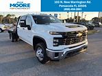 New 2025 Chevrolet Silverado 3500 Work Truck Crew Cab 4WD 9' 4" CM Truck Beds Steel Flatbed Truck with Gooseneck Hitch for sale #F274676 - photo 1