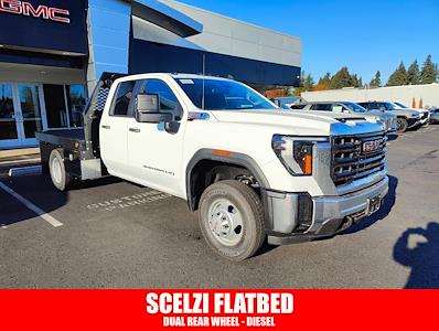 New 2024 GMC Sierra 3500 Pro Double Cab 4WD 8' 6" Scelzi Flatbed Truck for sale #G24409 - photo 1