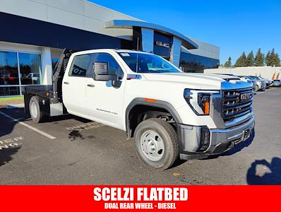 New 2024 GMC Sierra 3500 Pro DRW Crew Cab 4WD 8' 6" Scelzi Flatbed Truck for sale #G24464 - photo 1