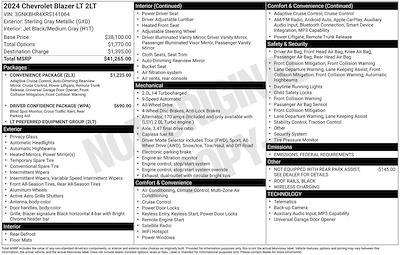 2024 Chevrolet Blazer AWD SUV for sale #C33339 - photo 2