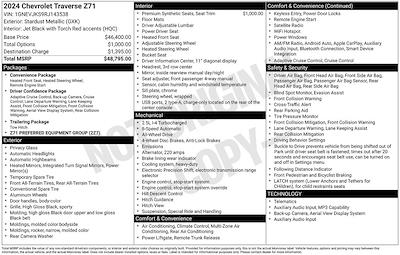 Used 2024 Chevrolet Traverse Z71 for sale #C33551 - photo 1