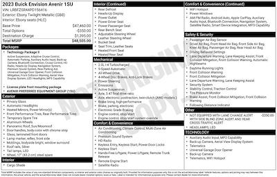 Used 2023 Buick Envision Avenir for sale #C33573 - photo 1