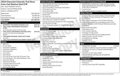 2024 Chevrolet Colorado Crew Cab 4WD Pickup for sale #CP33297B - photo 1