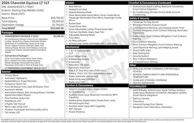 Used 2026 Chevrolet Equinox LT for sale #CT88849A - photo 1