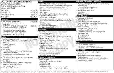 Used 2021 Jeep Cherokee Latitude Lux for sale #Z33597 - photo 2