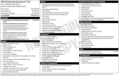 Used 2019 Chevrolet Equinox LT for sale #ZC33267A - photo 2