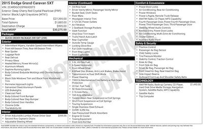 Used 2015 Dodge Grand Caravan SXT Minivan for sale #ZK89154A - photo 1