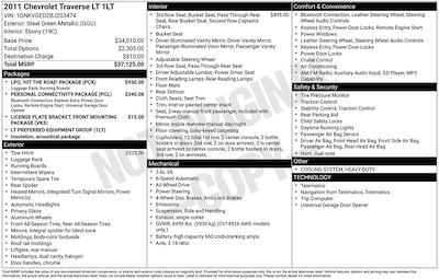 Used 2011 Chevrolet Traverse LT for sale #ZP33404A - photo 1