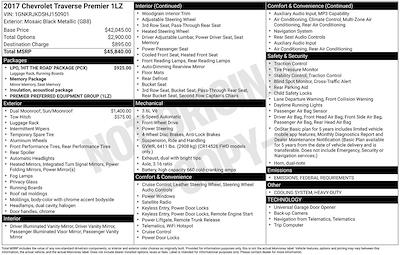 2017 Chevrolet Traverse FWD SUV for sale #ZT87560A - photo 2