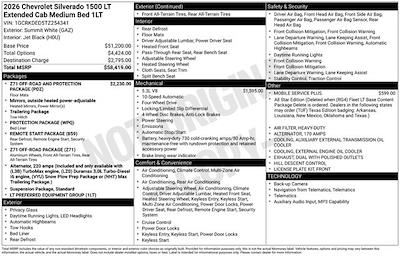 New 2026 Chevrolet Silverado 1500 LT Double Cab for sale #A01654 - photo 1