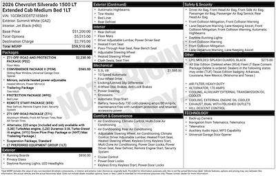 New 2026 Chevrolet Silverado 1500 LT Double Cab for sale #A01655 - photo 1