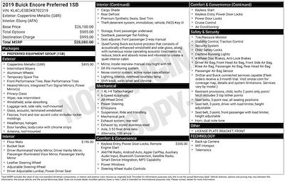 Used 2019 Buick Encore Preferred for sale #A50970 - photo 1