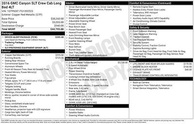 Used 2016 GMC Canyon SLT Crew Cab for sale #A51022 - photo 1