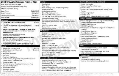 Used 2023 Chevrolet Traverse - photo 1