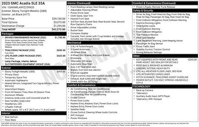 Used 2023 GMC Acadia - photo 1