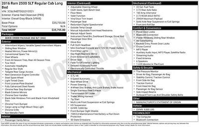 2016 Ram 2500 Regular Cab RWD Pickup for sale #32432FB - photo 2