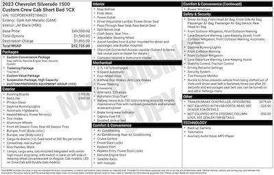 2023 Chevrolet Silverado 1500 Crew Cab 4WD Pickup for sale #CC10479A - photo 2