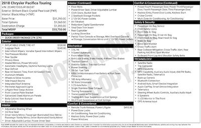 2018 Chrysler Pacifica FWD Minivan for sale #CC11491B - photo 2