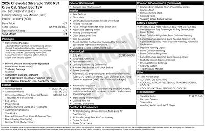 2026 Chevrolet Silverado 1500 Crew Cab 4WD Pickup for sale #CC10968 - photo 1