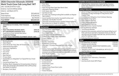 2026 Chevrolet Silverado 2500 Crew Cab SRW 4WD Pickup for sale #CC11121 - photo 1