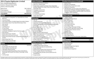 2014 Toyota Highlander AWD SUV for sale #CC11274B - photo 2